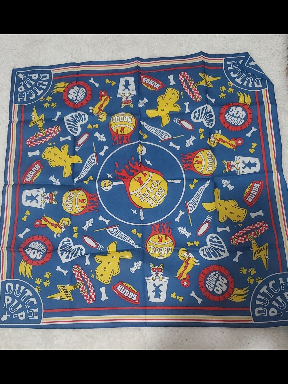 Dutch Bros Blue, Yellow & Red Dog/pet Bandana